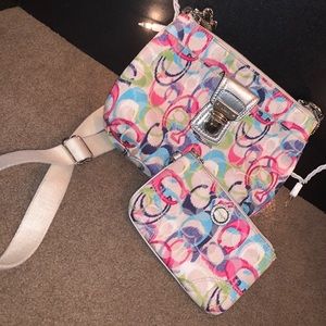 Coach purse and wristlet